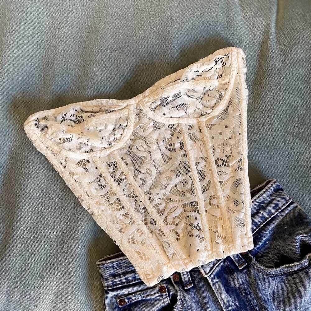 SOLD vintage lace corset